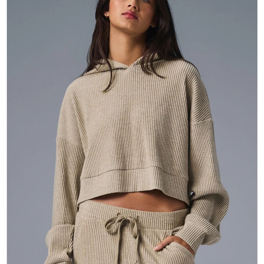 ALO Muse Hoodie in Gravel Heather